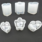 Силиконовая форма, мини-цветочный горшок, квадратная, круглая форма любви, цементные, бетонные формы, украшение для стола, сделай сам, Студенческая форма-держатель для ручек