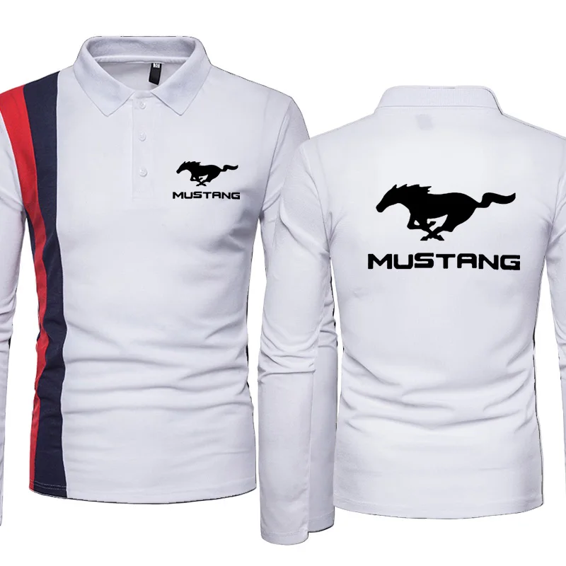 

Толстовка Mustang с принтом логотипа машины, весна-осень, Модный повседневный мужской пуловер, Высококачественная Хлопковая мужская Толстовка