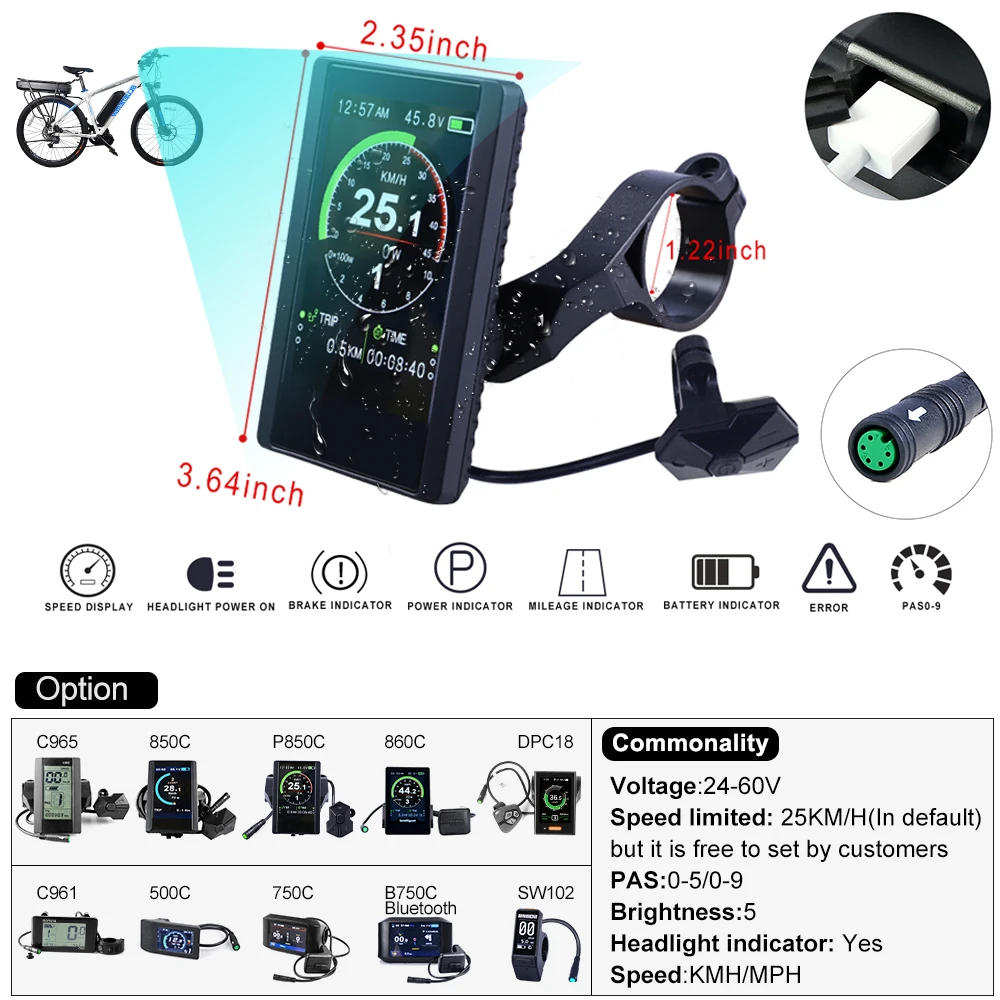 Bafang 48V 750W Средний двигатель e велосипед конверсионные наборы BBS02B Электрический 44T