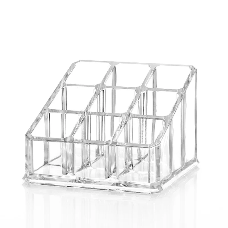 

9 Grid Lipstick Storage Box Lipstick Box Lipstick Holder Transparent Desktop Cosmetics Lipstick Lip Display Storage Rack