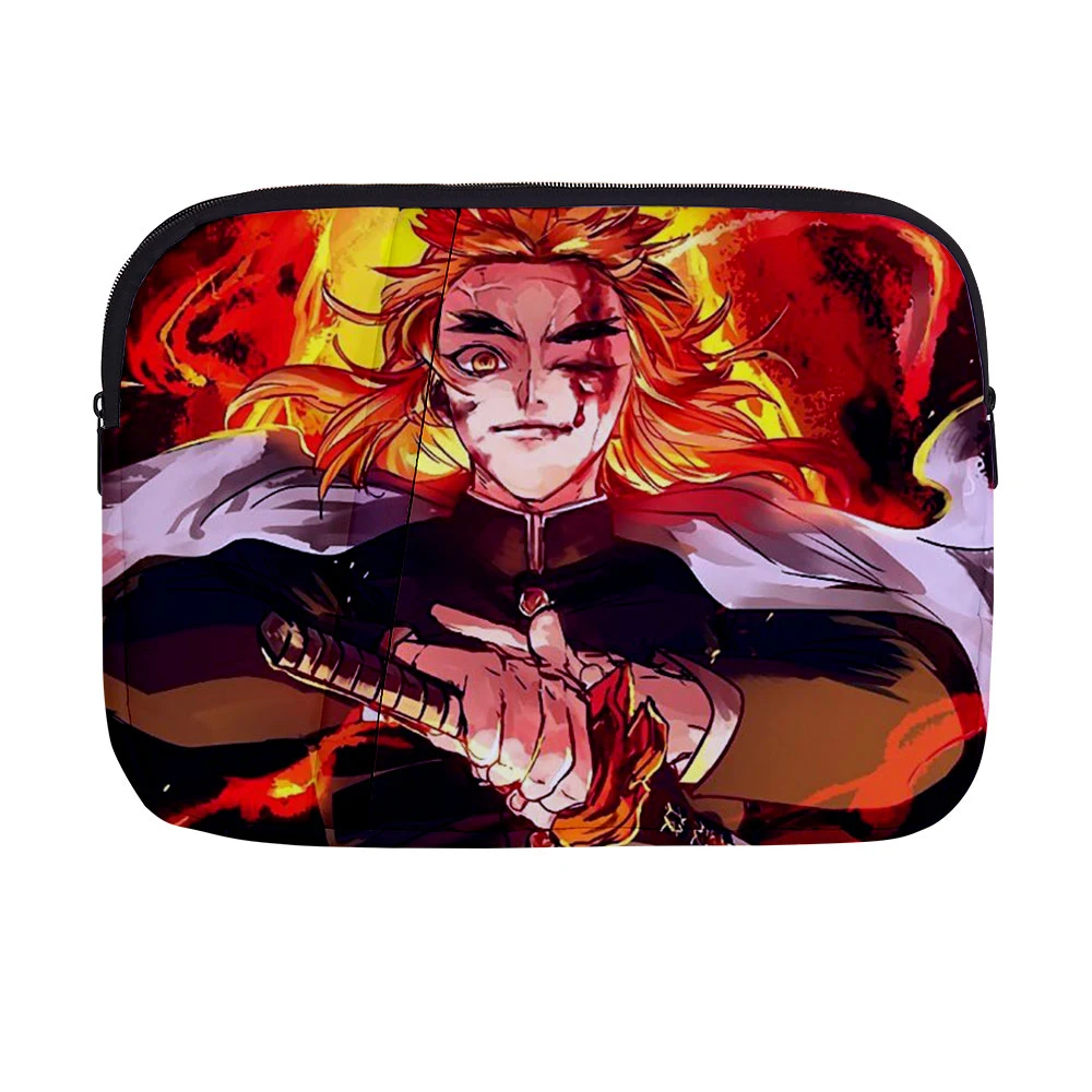 

Laptop Bag Hot Anime Demon Slayer Infinite Train Cartoon Notebook Mobile Bag Boys Girls 13 14 15 Inch 3D Cosplay Computer Bags