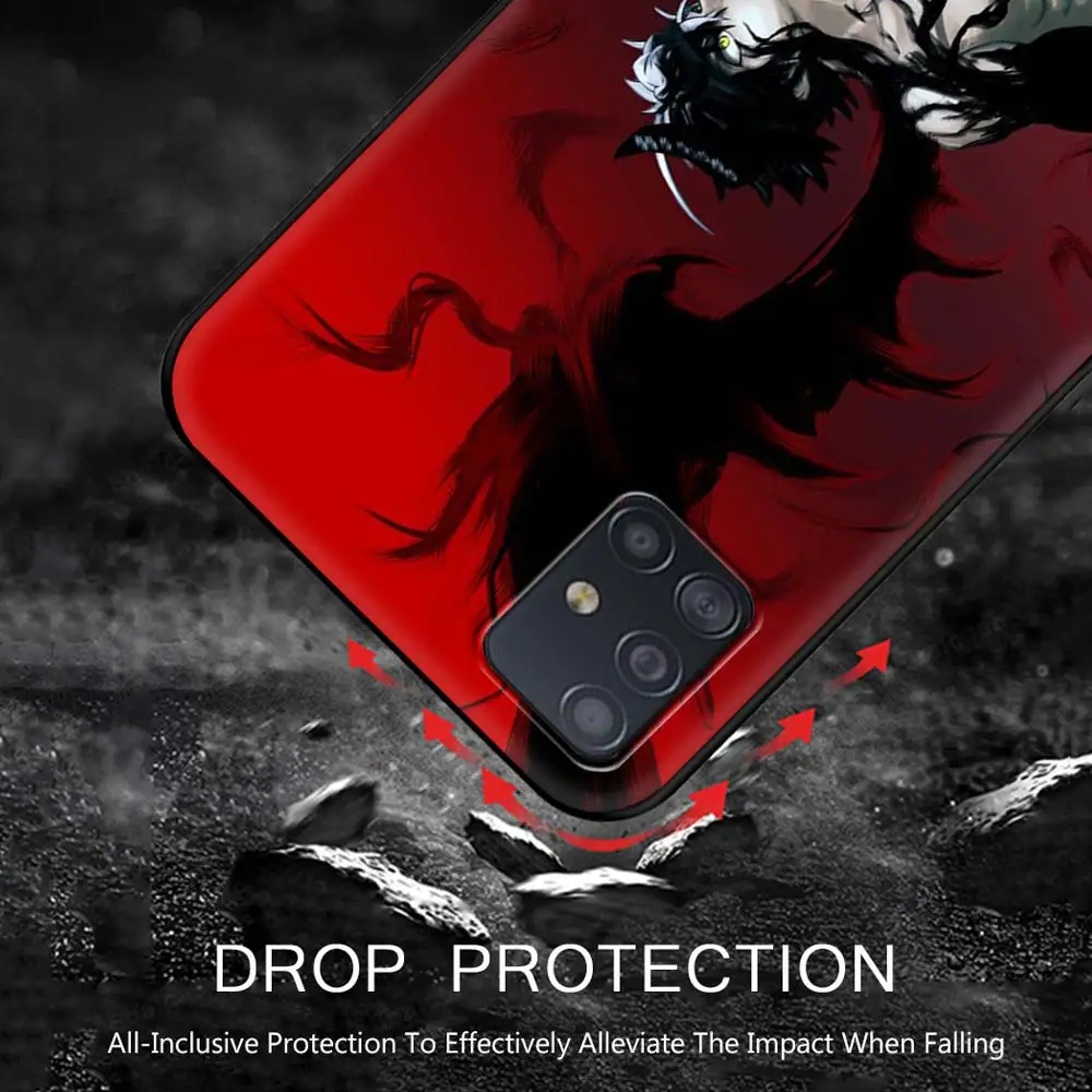 

Phone Case for Samsung Galaxy A51 A71 A70 A50 A40 A20s A30 A10s A20e A10 A02s A01 Silicon Cover Black Clover Asta Hard Anime