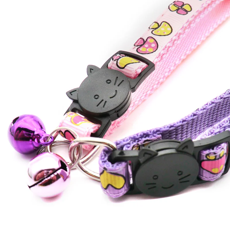Оптовая продажа 100 шт кошачья мордочка Кнопка Регулируемый ошейник с