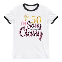 im 50th sassy cassy graphic print t shirt womens clothing summer fashion leopard tshirt femme birthday gift harajuku shirt