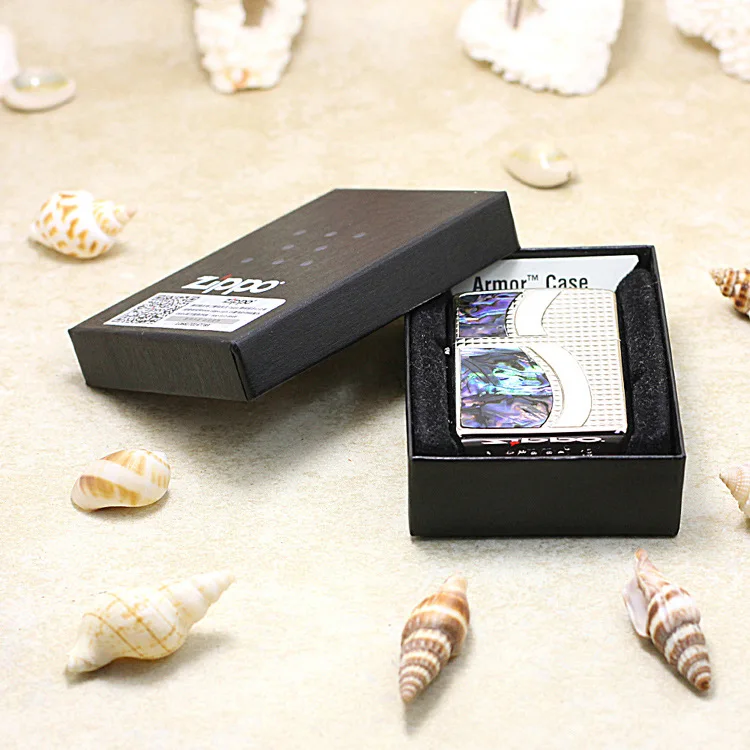 

Genuine Zippo oil lighter copper windproof S-shaped shell carving cigarette Kerosene lighter Gift With anti-counterfeiting code