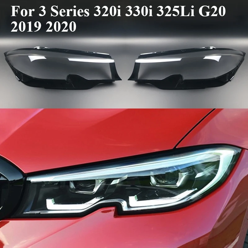 

Car Headlight Lens Cover Transparent Head Light Lamp Shell for-BMW 3 Series 320I 330I 325Li G20 2019 2020