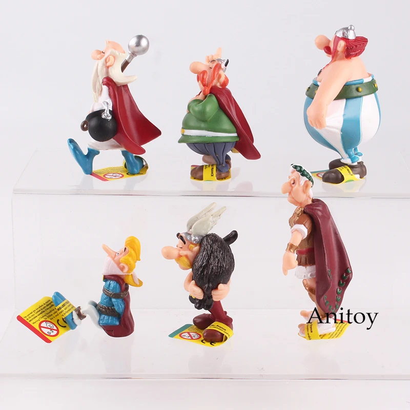 Классический Франция мультфильм Приключения Asterix ПВХ Фигурки игрушки Детские подарки 6 шт./компл