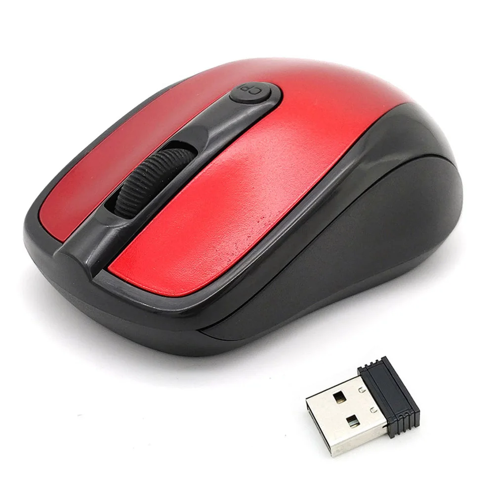 Беспроводная оптическая компьютерная мышь, 2,4 ГГц, с USB-приемником, для игрового ПК