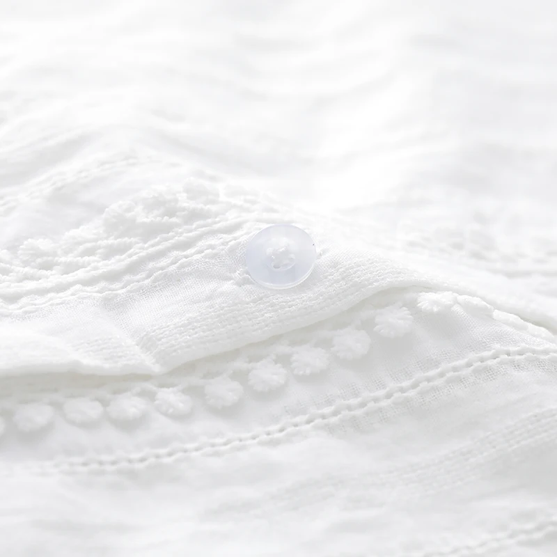 

New Summer Blouses Women Clothes Fashion Elegantes Solid Color Straight Slim Cardigan Tops V-neck Puff Sleeve Casual Shirt