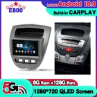 Автомагнитола 128 Гб ПЗУ для CITROEN C1 TOYOTA Aygo PEUGEOT 107 Android 10 мультимедийный плеер GPS-навигация головное устройство для Carplay