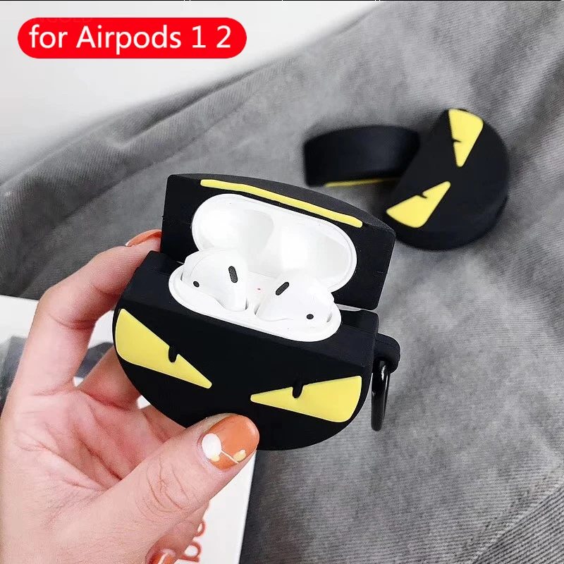 Силиконовый чехол для Apple Airpods милые аксессуары мультяшных наушников 2