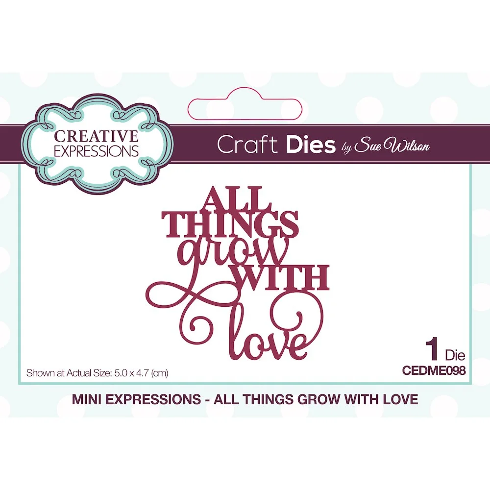 

All Things Grow with Love Sue Wilson Mini Expressions Metal Cutting Dies Diy Make Crafts Decoration 2021 New Embossing Template