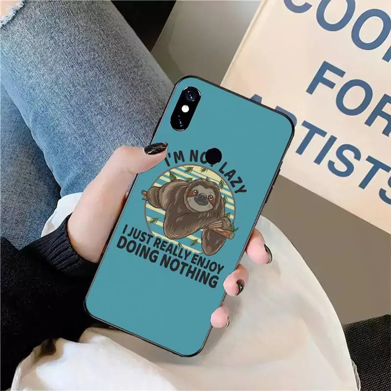 

Sloth Traveling About Animals Phone Case For Xiaomi Redmi note 7 8 9 t max3 s 10 pro lite coque funda shell cover