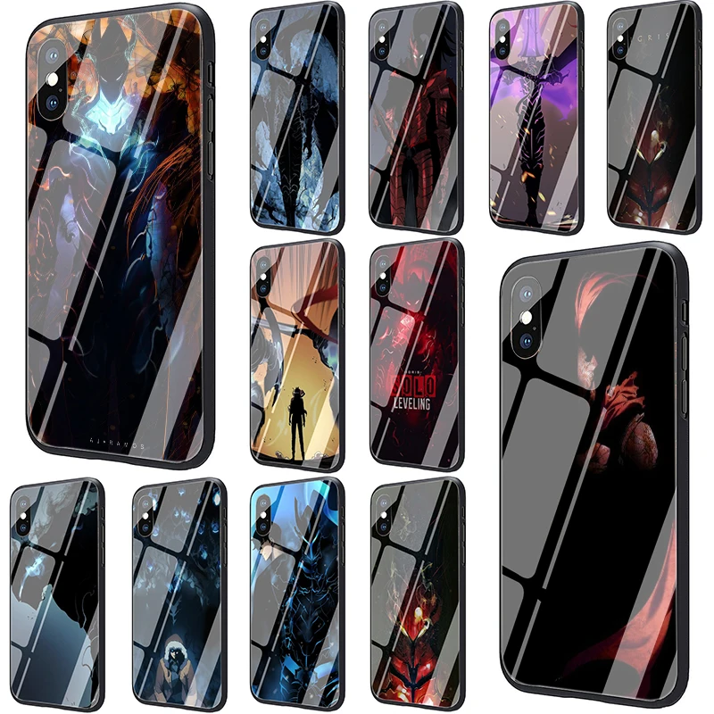 Solo levaling igris чехол для телефона из закаленного стекла iphone 5 5S SE 2020 6 6S 7 8 Plus X XR XS 11 pro