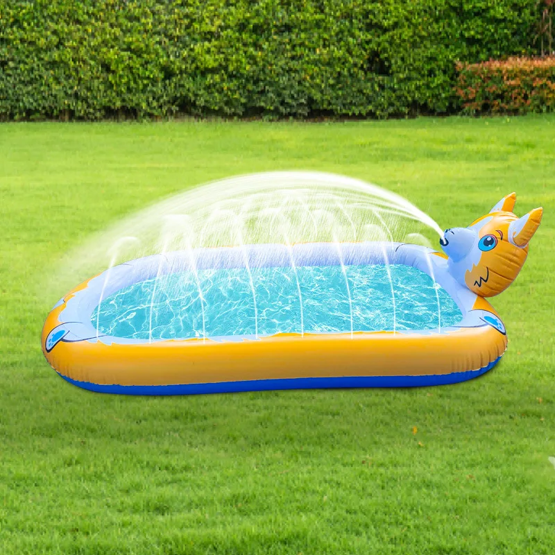 

2021 Inflable Piscina Summer Games Swimming Stuff Pool Float Table Inflatable Fountain Shark Swimming Pool Toys For Children