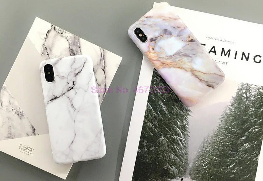100 шт. винтажный мраморный чехол для iPhone X XR XS Max 7 8 Plus мягкие силиконовые чехлы из