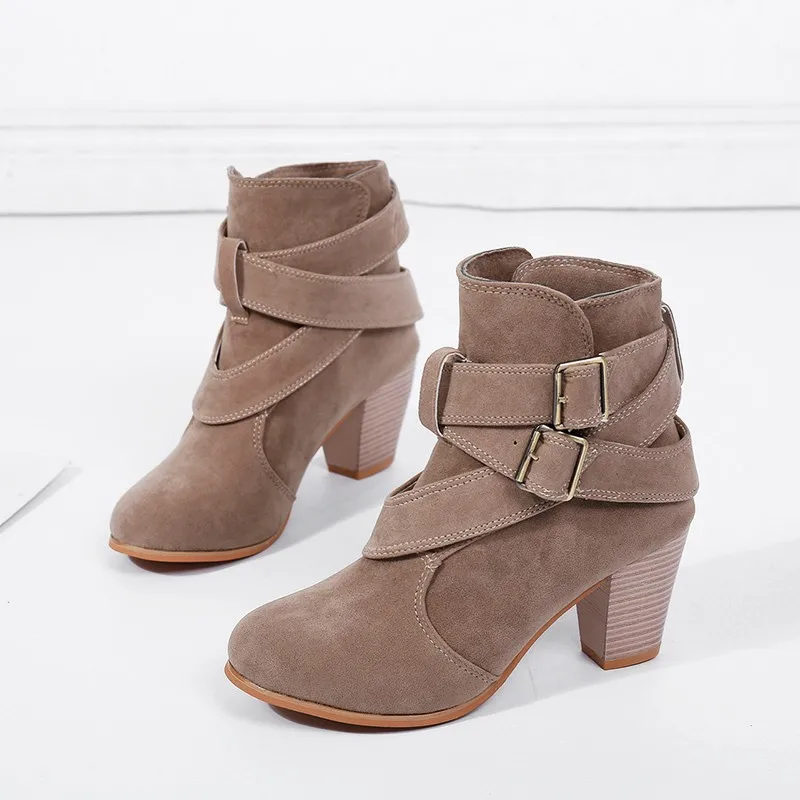 2021new Splicing Riding Boots Fashion Calf Mid-tube Boots Platform Wedges Ethnic Style Short Boots Casual Winter Women Shoes