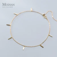 modian new arrive 925 sterling silver fashion geometric anklet for women adjustable link chain anklet fine jewelry girl gift