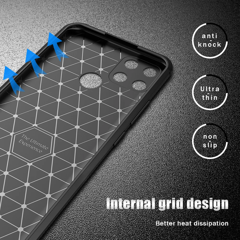 

UFlaxe Soft Phone Case for OPPO A15 A15S A5S A7 A12 AX5S AX7 A5 A9 2020 Carbon Fiber Texture Shockproof Ultra-thin Cover JK