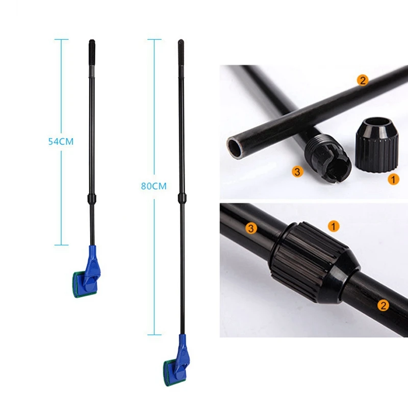 Выдвижной аквариумный Набор для очистки водорослей набор 5 шт. аквариумные