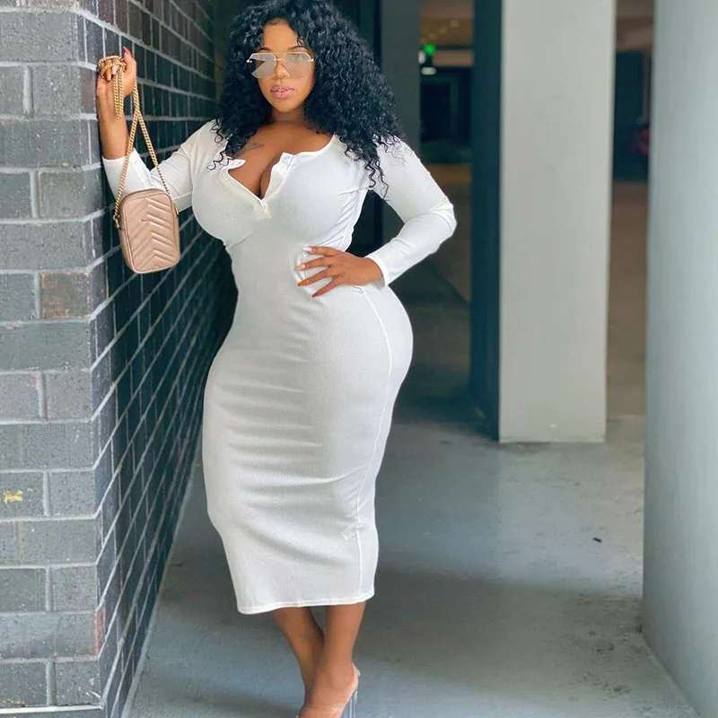 

Женское трикотажное платье-макси с V-образным вырезом и длинным рукавом