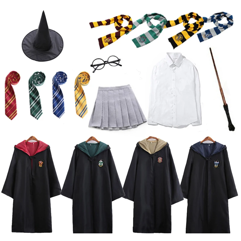 Костюм магического Поттера костюм для косплея халат накидка свитер галстук