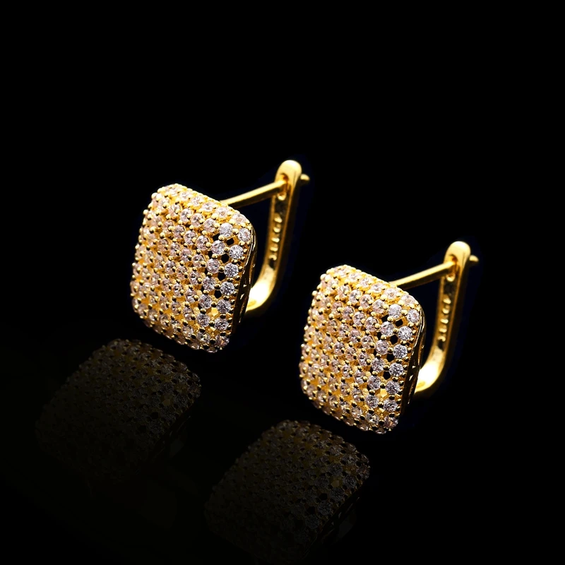 Стразы циркон Кристальные серьги 30 стилей круглые кольца для женщин и мужчин