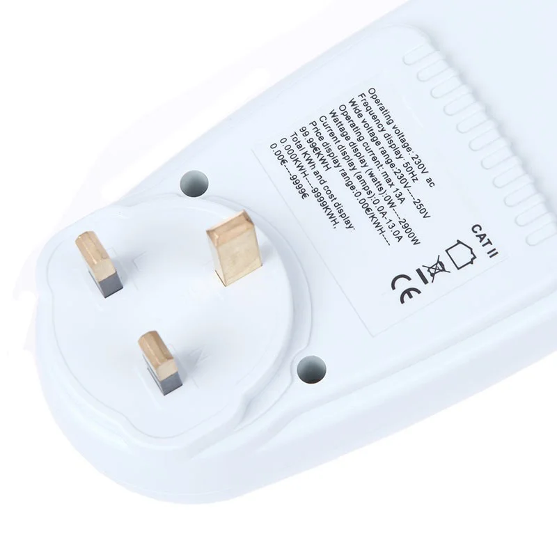 Анализатор электроэнергии с вилкой Стандарта Великобритании и ЕС измеритель ЖК