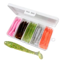 50 pcs fishing soft lures 60mm75mm80mm wobblers carp fishing bait swimbait tail grub lures silicone fishing tackle boxes pesca