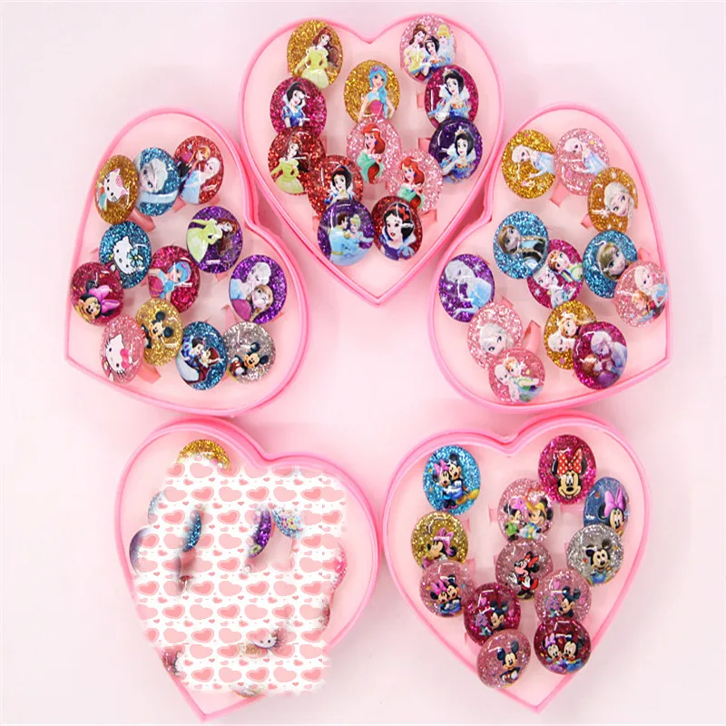 12 шт. диснеевских мультфильмов Холодное сердце детские кольцо в штучной упаковке