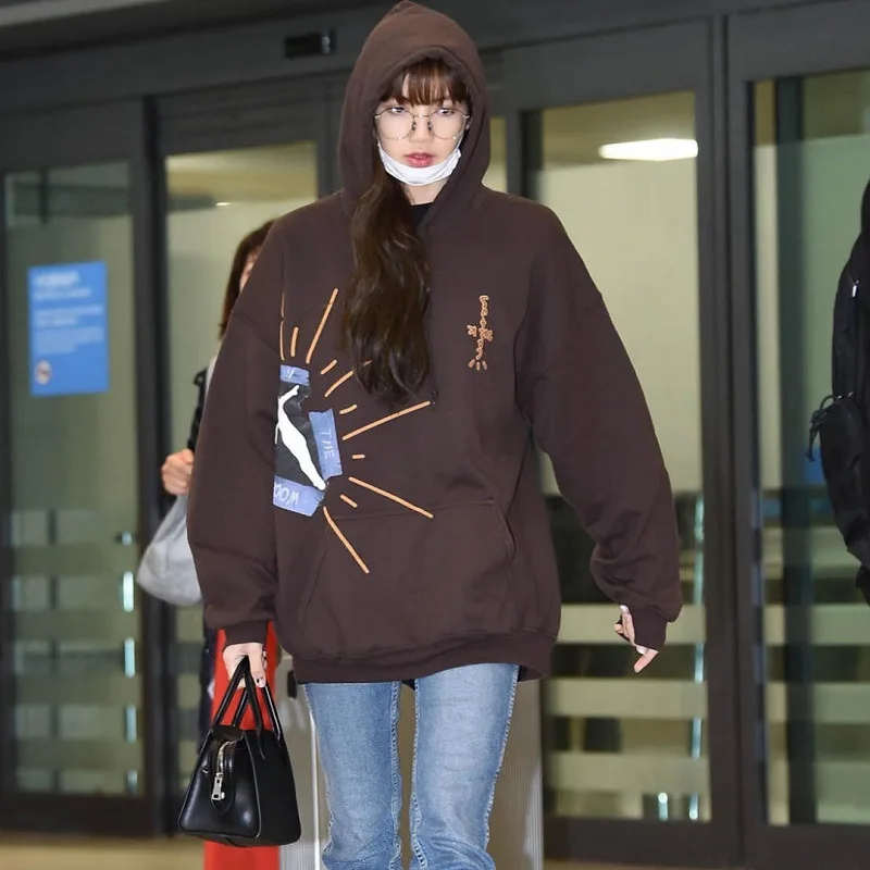 

Толстовка для отдыха с принтом Тревиса Скотта со слоганом лестницы мужские толстовки Y2k Женский свитшот толстовки с капюшоном женская одеж...