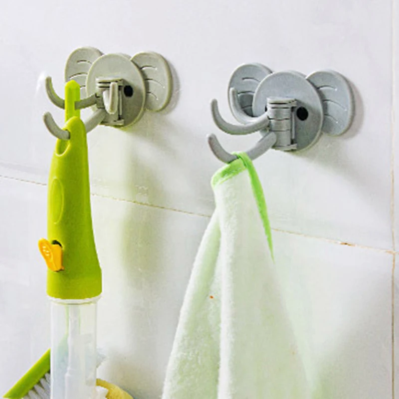 Держатель для ключей с животными хранения мелочей поворотный крючок мультяшный