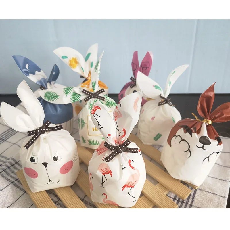 

Rabbit Long Ear For Sweets Cute Bunny Wedding Party Goodie Bags Packing Cake Bonbonniere Gift Bag Packaging Candy Cookie Present