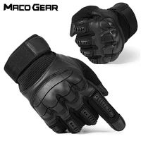 touch screen tactical gloves pu leather army military combat airsoft sports cycling paintball hunting full finger glove men