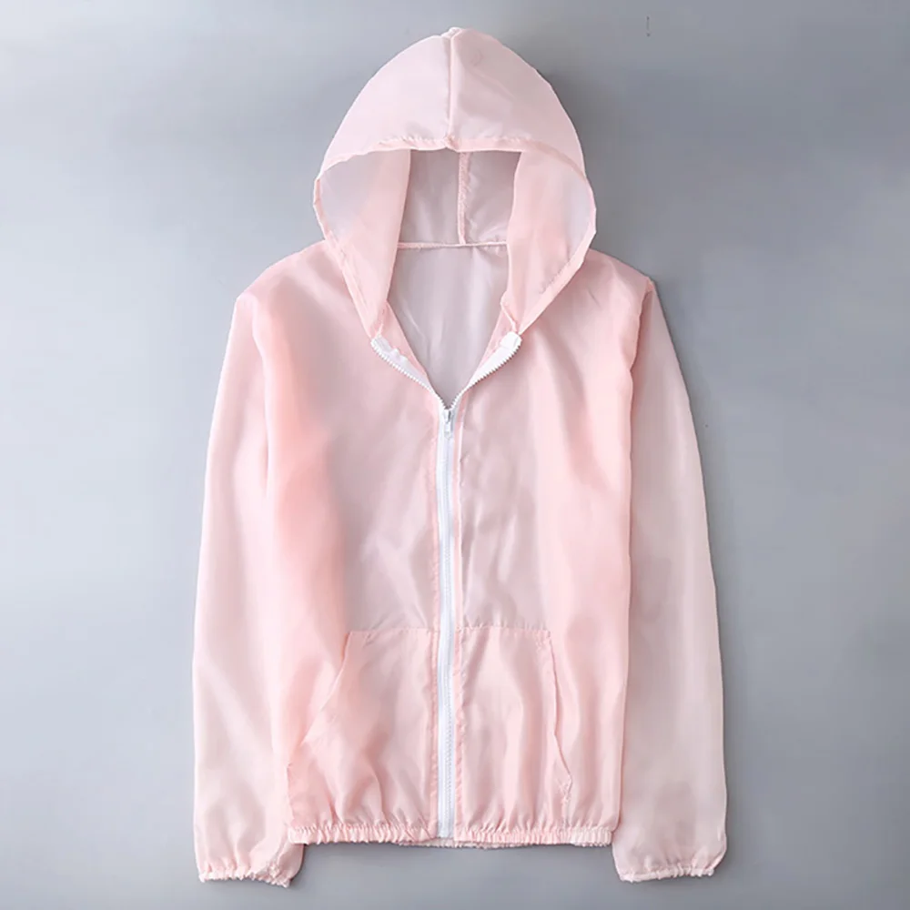 

Women's Casual Sunscreen Hooded Outdoor Sun-Protective UV Jacket Sport Run Coats Summer Jacket Hooded Sunscreen Hooded