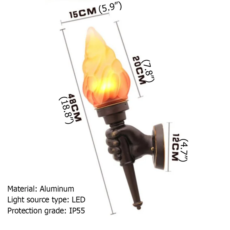 8 м Открытый Бра Лампа Классическая фонарь светильник творческий светодиодный