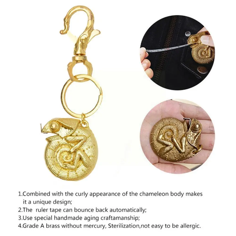 

New Manganese Steel Chameleon-tape Measure Brass Tape Measure Metric Tape Distance Measuring Animal Foot Measuring Tool Mea M6w9