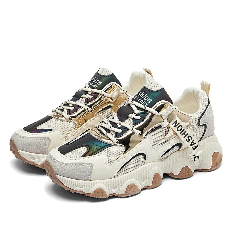 

Women Fashion Sneakers Designers Chunky Vulcanized Shoes Pink Casual Old Dad Shoes Woman Tennis Female Brand Platform Sneaker 68