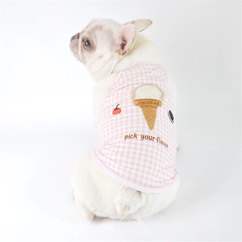 Французская модель жилет летняя одежда для кошек пуделей Бишон шнауцер Мопсов
