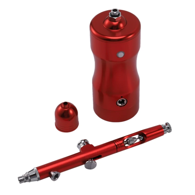 

Auto Airbrush Kit Rechargeable Handheld Mini Air Compressor Airbrush Set with 0.4mm Nozzles, Portable Cordless Airbrush with Low