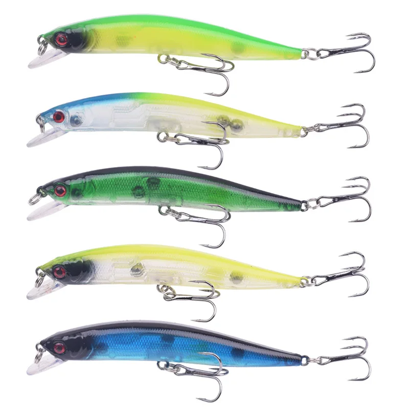 

1Pcs Floating Fishing Lures 100mm 8g 3D Eyes Minnow Wobblers Tackle Aritificial Laser Plastic Hard Bait Bass Crankbaits Pesca