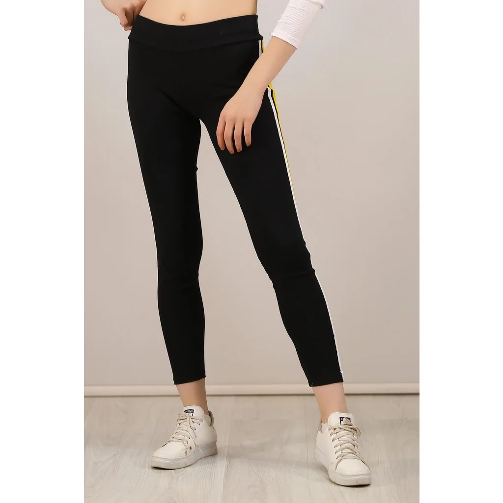 So Seritli Leggings Siyahsari - 0240.432.