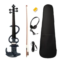 full size electricsilent violin fiddle kit with violins accessories set for violinistblack