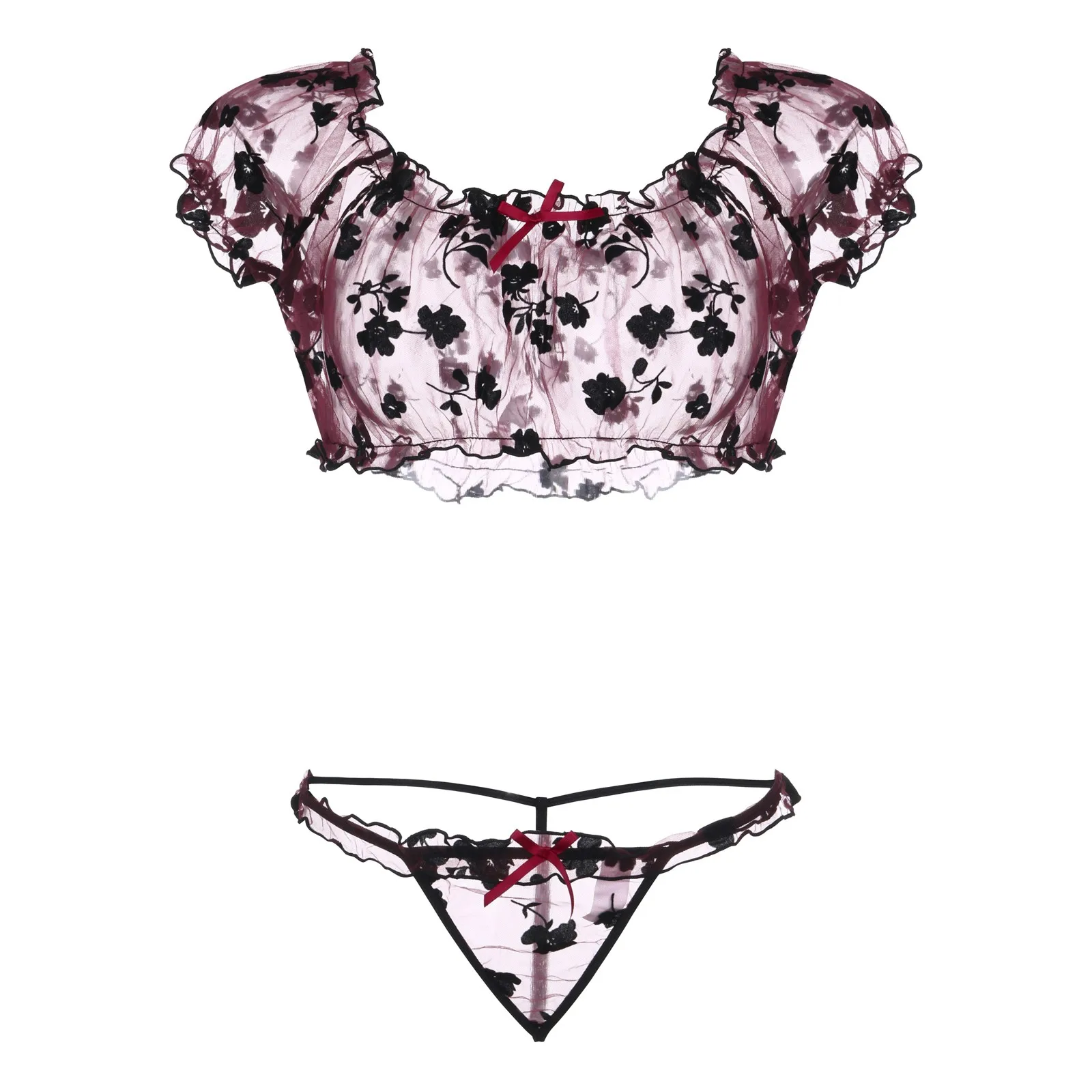 Для женщин нижнее белье сексуальное женское стрингженщины стринги с цветочным