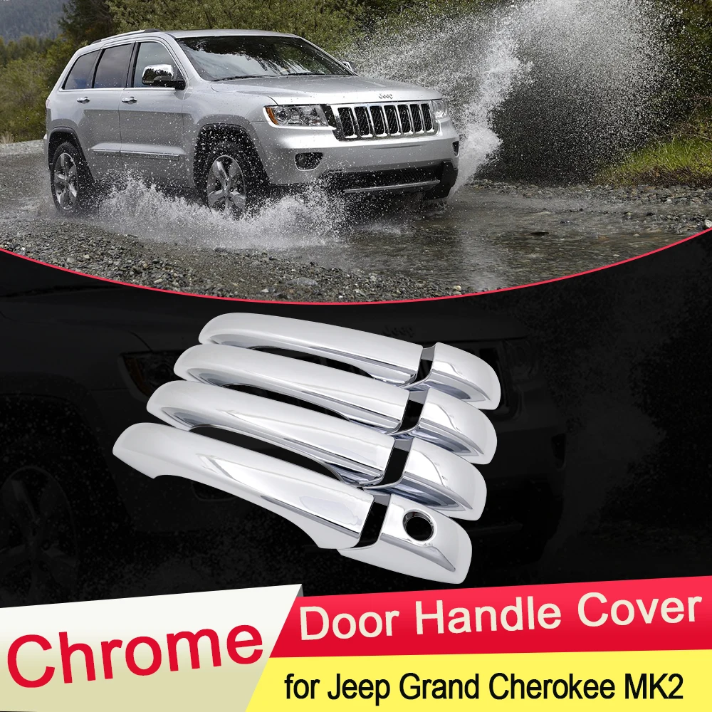 Для Jeep Grand Cherokee 2011 ~ 2019 WK2 хромированная крышка для дверных ручек набор улов