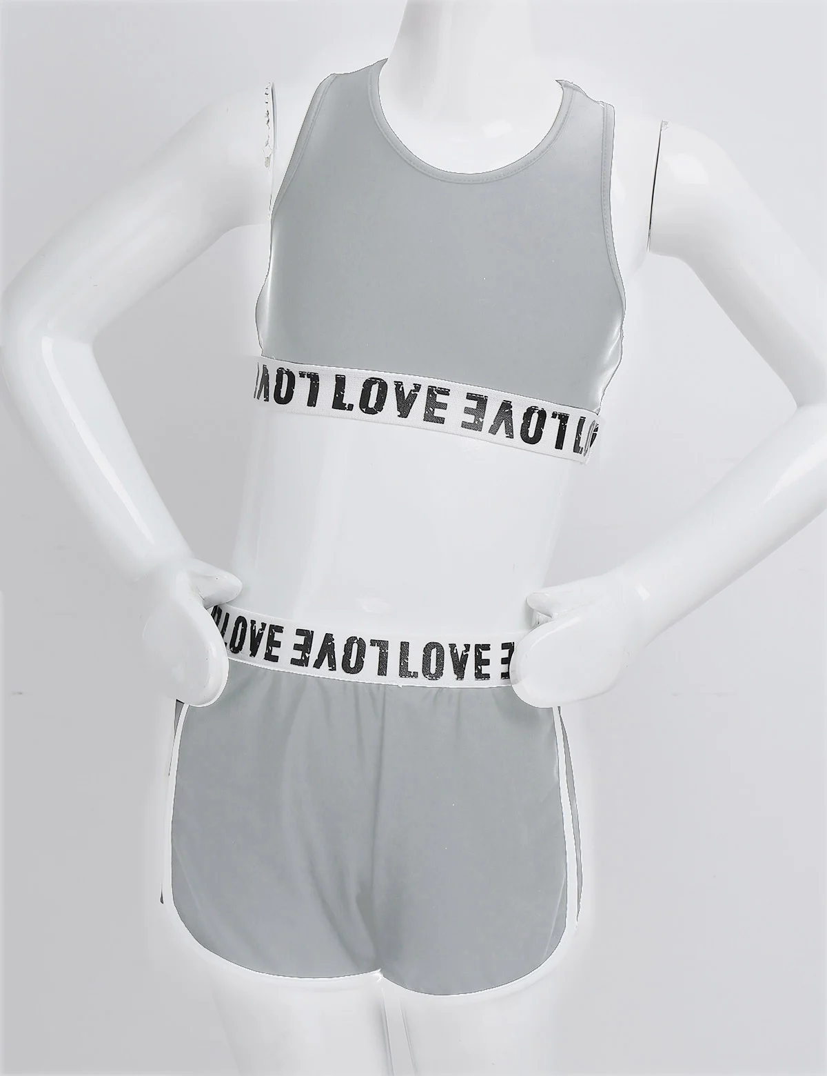 Спортивный костюм для подростков в Корейском стиле укороченный топ с буквенным