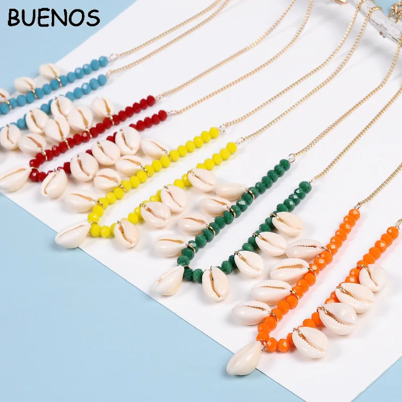 Богемное ожерелье из ракушек в стиле Буэнос бусины массивное Puka Женские