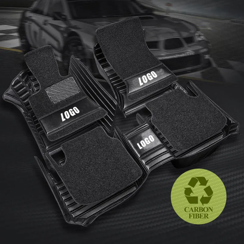 

Custom leather car floor mats for Alfa Romeo Giulia 2017 2018 Custom foot Pads automobile carpet Auto accessories styling