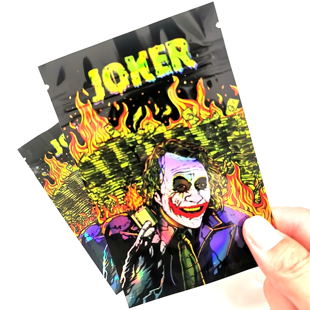 

10/20pcs Cartoon Tobacco Bags 8.5*13CM Zip Lock Pouches Aluminum Mylar Foil Food Bags Weed Package Bag Candy Man Mylar Bags