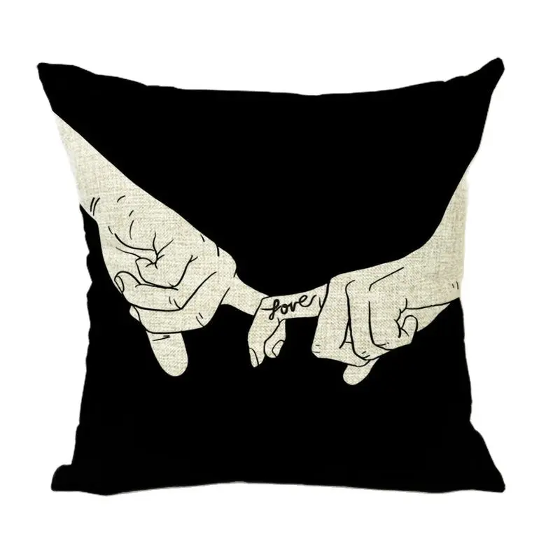 High Quality Cushion Cover Beautiful Girl and Flower Pillow Covers Chair 45X45Cm Cotton Linen Home Couch Seat Decor Eid Cojines | Дом и сад